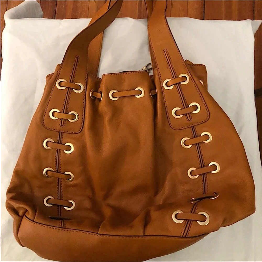 Michael Kors Astor Grommeted Laced Hobo
